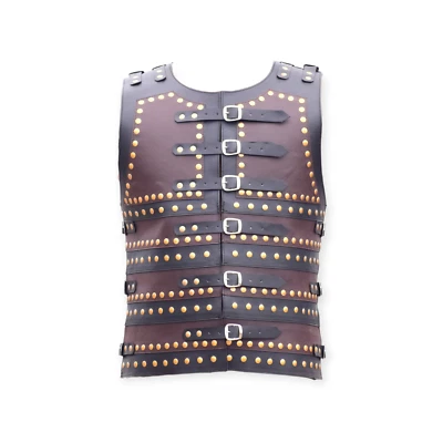 Renaissance Faire Cosplay Costume Faux Leather Armor Medieval Knight Breastplate - Image 1 of 2
