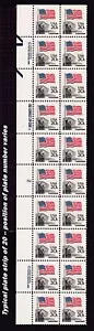 1981 Sc 1894 MNH plate strip dull gum plate number 2 L-Perf 10.9 X 10.9 -TYPICAL - Picture 1 of 1