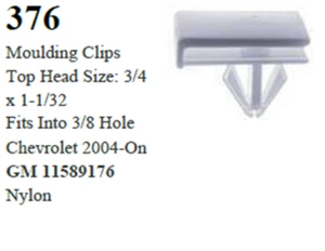 25 Pcs Rocker Panel Moulding Clip Compatible with GM 11589176 - Picture 1 of 2