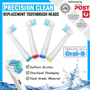 4pcs PRECISION CLEAN Replacement Brush Heads for Oral-B Electric Toothbrushes AU - Picture 1 of 8