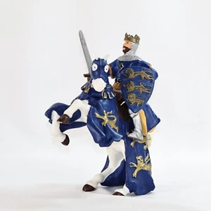 Modellino Papo Medievale Re Riccardo con Cavallo Drappeggiato Blu 2001 - Foto 1 di 12