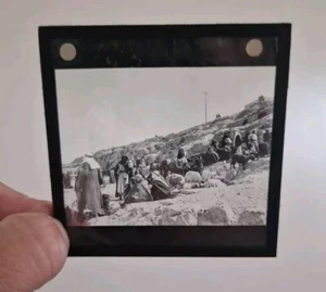 Linterna mágica de vidrio tobogán - Israel - pastores en el lado de la montaña - tierras santas - Imagen 1 de 4