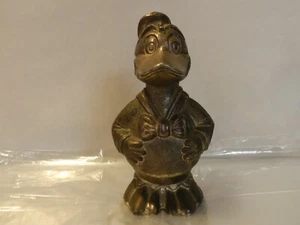 60s DONALD DUCK Coin Bank WALT DISNEY Silver Plated CAVALIER    G99K - Picture 1 of 5