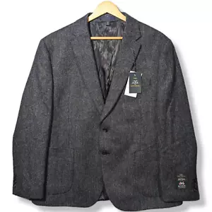 Marks and Spencer Moon Wool Tweed Suit Jacket Mens 46R Grey Blazer Sartorial New - Picture 1 of 16