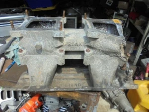 Aluminum Tunnel Ram Intake MOPAR SB Weiand "NEEDS REPAIRING" 318 340 360 - Picture 1 of 6