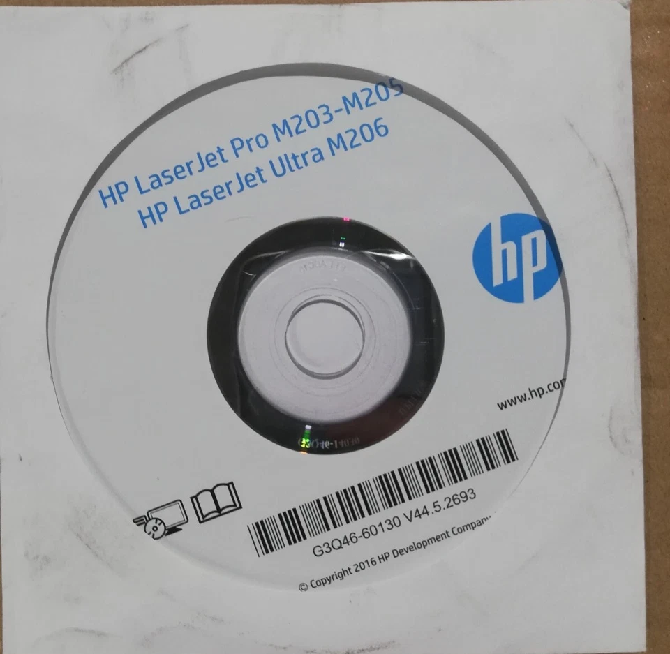CD ROM DRIVER STAMPANTE LASER HP LASERJET PRO M203 M205 M206 - Immagine 1 di 1