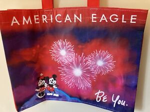 Disney American Eagle Medium Reusable Gift Shopping Tote Bags New
