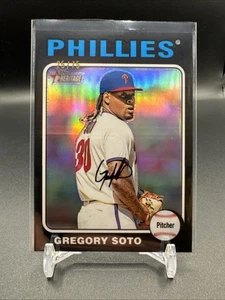 2024 Topps Heritage High Number Gregory Soto #144 Chrome Black Refractor /75π₯π₯ - Picture 1 of 15
