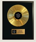GOLD RECORD & PLAQUE AWARD 12" - ANY ARTIST ANY SONG OR  PERSONALISED DISPLAY