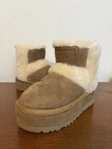 UGG CHESTNUT WILDLEDER KLASSISCHE CHILLAPEAK PLATEAUSTIEFEL, DAMEN US 5 - Bild 1 von 7