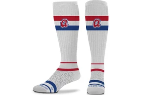 For Bare Feet Atlanta Braves Double Stripe Tube Socks (Large) - Bild 1 von 1