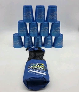 Speed Stacks Competition Stacking Cups WSSA With Carry Bag Set of 12 Blue - Picture 1 of 8
