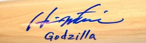 Hideki Matsui Signed Blonde Louisville Slugger Bat w/Godzilla -Beckett W Holo - Picture 1 of 4