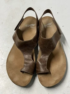 Sandali Dansko Reece Mushroom marrone cera pelle brunita punta passante 6,5-7/37 - Foto 1 di 9