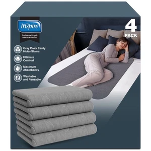 Underpads | Stain Hiding Gray Reusable Incontinence Bed Pads | Waterproof Mat... - Bild 1 von 8