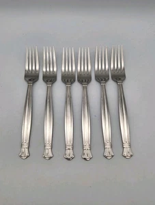 Retroneu Royale Stainless Flatware Lot Of 6 Dinner Forks - Picture 1 of 4