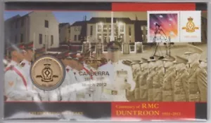Moneda Australia $1 Duntroon PNC cubierta moneda APTA Canberra 2012 sobreimpresión, escasa - Imagen 1 de 2