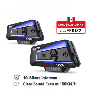 Casco Bluetooth Auriculares Comunicación Inalámbrica Interfono Música Compartir Viajeros - Imagen 1 de 26