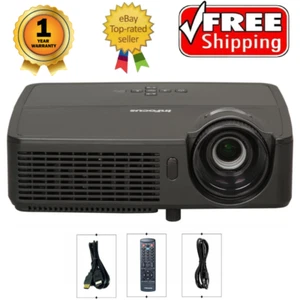 InFocus IN124 DLP Projector 3200 Lumens HD 1080P 3D HDMI Portable w/Accessories - Picture 1 of 5