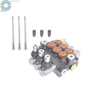 3-Spool Hydraulic Directional Control Valve 11GPM Double Acting Adjustable - Picture 1 of 7