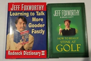 Jeff Foxworthy Redneck Dictionary III & How to Stink at Golf HB First Editions - Imagen 1 de 4