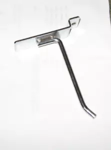 4 inch Chrome Peg Hook for Slatwall (Slatwall Hooks) - 25 pcs **SLIGHTLY USED** - Picture 1 of 2
