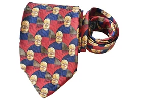 HARRODS MEN'S TIE BURGUNDY/GEOMETRIC Width: 3.75" Length: 57" - Picture 1 of 3