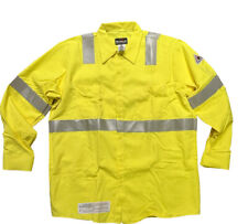 Bulwark M-RG Flame Resistant 7 oz Hi-Visibility Work Shirt Yellow/Green SMW4HV3
