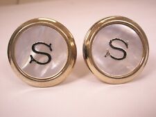 S Monogram Initial Letter Vintage Cuff Links sam steve smith sully 