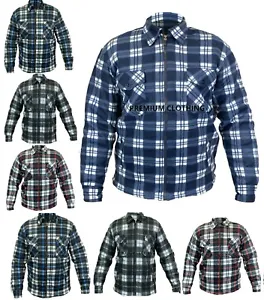 Mens LUMBERJACKET quilted 8808 Fleece Lined shirt Work Flannel Jacket Thick Warm - Picture 1 of 6