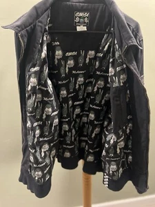 Rare🔥 Vtg Jacket Mens Size L Black Cotton Circa, Speed Kills no Future Loser - Picture 1 of 9