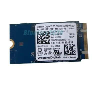 Western Digital SN520 NVMe 256GB M.2 2242 SSD PCIe3x2 For Lenovo T480 Laptop - Image 1 of 4