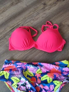 New pink floral bikini size 12 - Picture 1 of 4