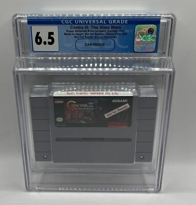 CGC Graded 6.5 NOT FOR RESALE NFR Contra III The Alien wars SNES Super Nintendo - Image 1 of 2
