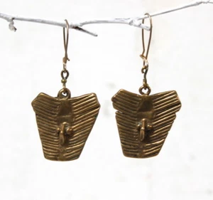 Boucles d'oreilles à pendants en laiton style ethnique - Picture 1 of 3