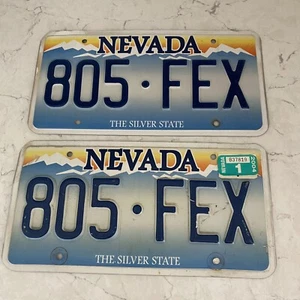 US The Silver State of Nevada 805 FEX Vehículos Motorizados Placa Par a Juego - Imagen 1 de 7