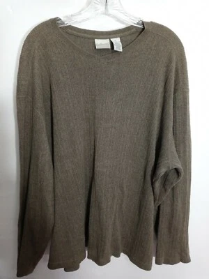 Fieldmaster Men's Size Extra Large Olive Color Long Sleeved Sweater Foto 1 de 4