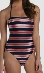 Costume da bagno donna La Blanca blu a fascia marinaio pezzo unico $130 taglia 6 - Foto 1 di 3