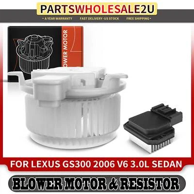 Front HVAC Heater Blower Motor & Resistor Kit for Lexus GS300 2006 3.0L Sedan - Imagem 1 de 4