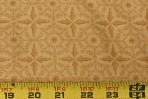 By 1/2 Yd, Gold Medallions on Gold Quilt Cotton, Moda/Gervais/Posh Pumpkins,V555 - Picture 1 of 7