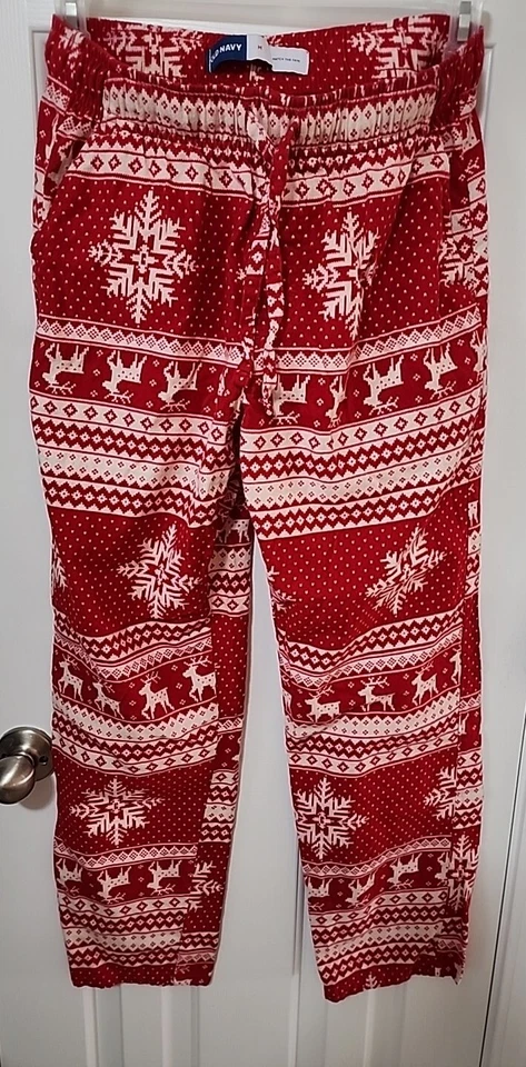 Pantalones de salón para mujer Old Navy Match The Fam Holiday rojo/blanco talla M Foto 1 de 4