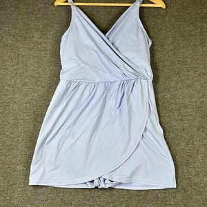 Lands' End Cross Over Top Swimdress Swimsuit Womens Medium M PUrple - Picture 1 of 10