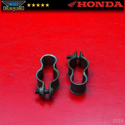 GENUINE OEM 1986 HONDA FOURTRAX 250 TRX250R FRONT BRAKE LINE HOLDERS CLAMPS - Image 1 of 4