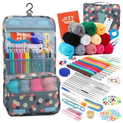 130PCS Perfect Beginner Crocheting Kit  For Adults Children - image 1 of 4
