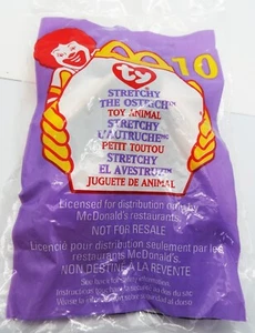 McDONALDS TY TEENIE BEANIE BABY ORIGINAL STRETCHY THE OSTRICH RETIRED ERRORS NEW - Picture 1 of 7