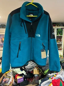 The North Face Men’s HR Sherpa Denali Full Zip Heavy Fleece Jacket 94 Blue MWT - Picture 1 of 13