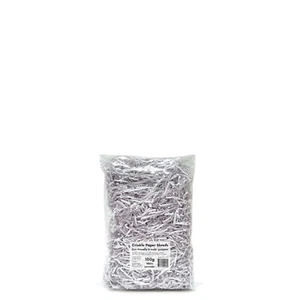 Crinkle Paper Shreds White Lavender Shredded Hamper Box Gift Filler Fill 100g - Picture 1 of 5