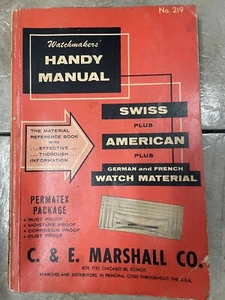 Libro di riferimento manuale pratico orologiaio professionale vintage C. & E. Marshall 2 - Foto 1 di 4