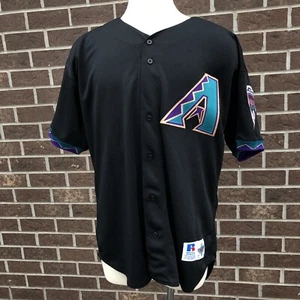 Vintage Arizona Diamondbacks 1998 Inaugural Russell AUTHENTIC Black Jersey 52 - Picture 1 of 8