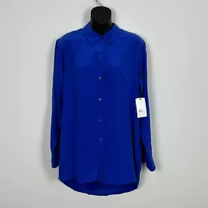 Equipment Femme Women’s 100% Silk New Daddy With Cutouts Blouse Sz S RRP $248 - Picture 1 of 7